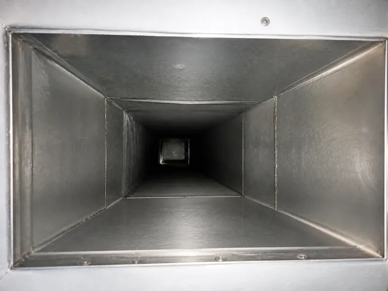 Illustrative duct interior after cleaning
